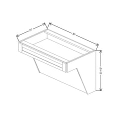 Fabuwood Allure Luxe Cloud White 36" W x 32 1/2" H x 24" D ADA Wall Hung Vanity Sink Base Cabinet