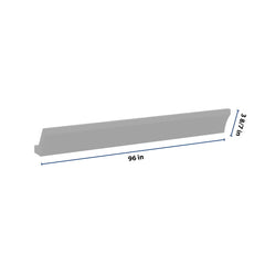 J&K Castle Grey S5 96" W Large Cove Molding with Base