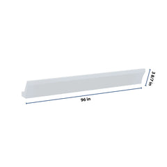 J&K White Shaker S8 96" W Large Cove Molding with Base