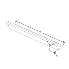 J&K Mahogany J5 96" W  10 3-1/4 Cove Molding with Base