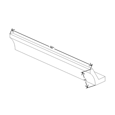 J&K Sage E3 96" W 10 4-1/4 Cove Molding with Base
