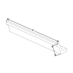 J&K Pearl Glazed H9 96" W 10 4-1/4 Cove Molding with Base