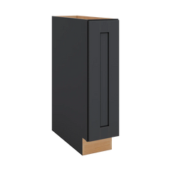 Modernform Cabinet Onyx Black Shaker 09" W X 34 1/2" H X 24" D Full Height Single Door Base Cabinet