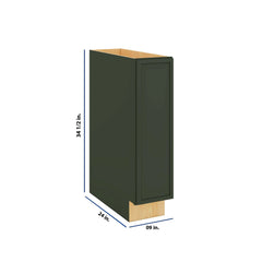 Modernform Cabinet Slim Sage Green 09" W X 34 1/2" H X 24" D Full Height Single Door Base Cabinet