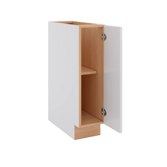 Modernform Cabinet Gloss White 9" W X 34 1/2" H X 24" D Full Height Single Door Base Cabinet