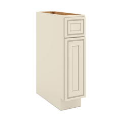 J&K Pearl Glazed H9 Single Door Standard Base Cabinet - 9" W