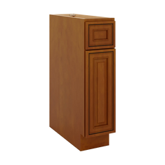 J&K Mocha Glazed K10 Single Door Standard Base Cabinet - 9" W