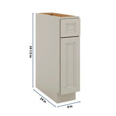 J&K Pebble B6 Single Door Standard Base Cabinet - 9" W