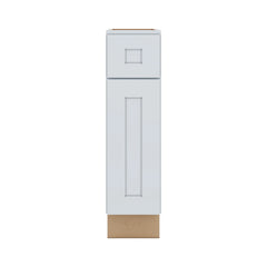J&K White Shaker S8 Single Door Standard Base Cabinet - 9" W