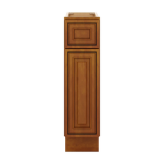 J&K Mocha Glazed K10 Single Door Standard Base Cabinet - 9" W
