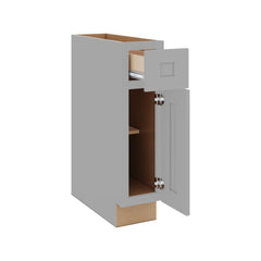 J&K Castle Grey S5 Single Door Standard Base Cabinet - 9" W