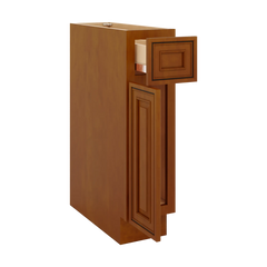 J&K Mocha Glazed K10 Single Door Standard Base Cabinet - 9" W