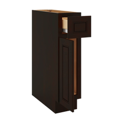 J&K Espresso K8 Single Door Standard Base Cabinet - 9" W