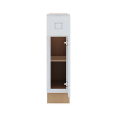 J&K White Shaker S8 Single Door Standard Base Cabinet - 9" W