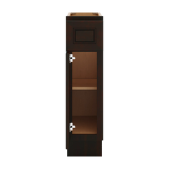J&K Espresso K8 Single Door Standard Base Cabinet - 9" W