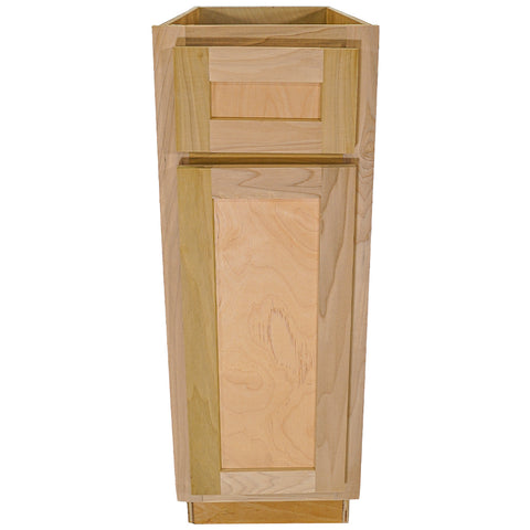 Kitchen Base Cabinet with Drawer | Shaker | Unfinished Poplar | 12"