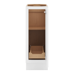 CNC Luxor 5-Piece White 12" W Full Height Single Door Base Cabinet W/ 1 Pullout Shelf