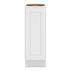 CNC Luxor 5-Piece White 12" W Full Height Single Door Base Cabinet W/ 2 Pullout Shelf