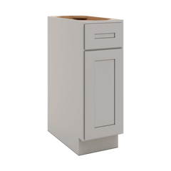 CNC Luxor 5-Piece Misty Grey 12" W Single Door Base Cabinet W/ 1 Pullout Shelf
