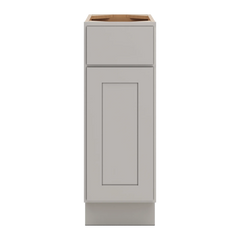 CNC Luxor Misty Grey 12" W Single Door Base Cabinet W/ 1 Pullout Shelf