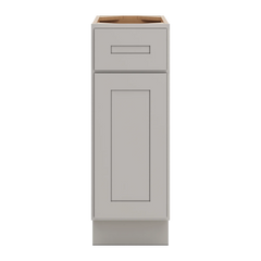 CNC Luxor 5-Piece Misty Grey 12" W Single Door Base Cabinet W/ 1 Pullout Shelf