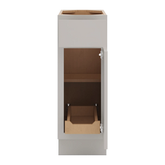 CNC Luxor Misty Grey 12" W Single Door Base Cabinet W/ 1 Pullout Shelf