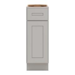 CNC Luxor 5-Piece Misty Grey 12" W Single Door Base Cabinet W/ 2 Pullout Shelf