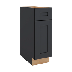 Modernform Cabinet Onyx Black Shaker 12" W X 34 1/2" H X 24" D Single Door Base Cabinet