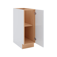Modernform Cabinet Gloss White 12" W X 34 1/2" H X 24" D Full Height Single Door Base Cabinet