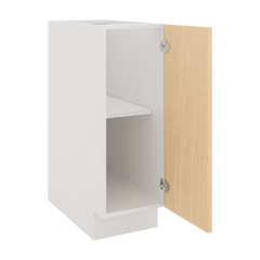 Modernform Cabinet Natural Oak 12" W X 34 1/2" H X 24" D Full Height Single Door Base Cabinet