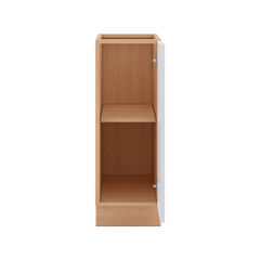 Modernform Cabinet Gloss White 12" W X 34 1/2" H X 24" D Full Height Single Door Base Cabinet