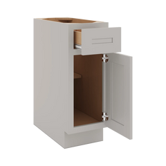 CNC Luxor 5-Piece Misty Grey 12" W X 32 1/2" H Single Door Base Cabinet
