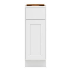 CNC Luxor White 12" W Single Door Base Cabinet