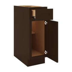 CNC Luxor Espresso 12" W Single Door Base Cabinet