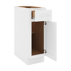 CNC Luxor 5-Piece White 12" W Single Door Base Cabinet