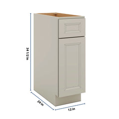 J&K Pebble B6 Single Door Standard Base Cabinet - 12" W