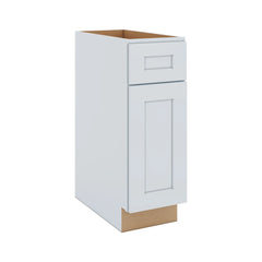 J&K White Shaker S8 Single Door Standard Base Cabinet - 12" W