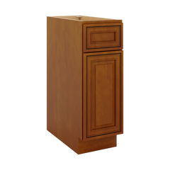 J&K Mocha Glazed K10 Single Door Standard Base Cabinet - 12" W
