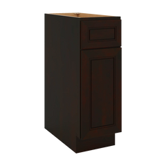 J&K Espresso K8 Single Door Standard Base Cabinet - 12" W