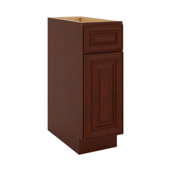 J&K Mahogany J5 Single Door Standard Base Cabinet - 12" W