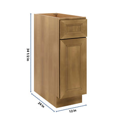 J&K Butterscotch B8 Single Door Standard Base Cabinet - 12" W