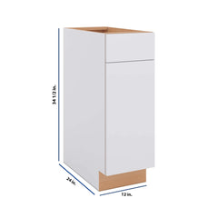 Modernform Cabinet Matte White 12" W X 34 1/2" H X 24" D Single Door Base Cabinet