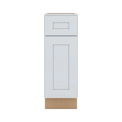 J&K White Shaker S8 Single Door Standard Base Cabinet - 12" W
