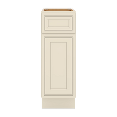 J&K Pearl Glazed H9 Single Door Standard Base Cabinet - 12" W