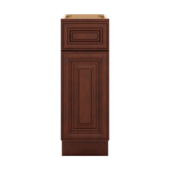 J&K Mahogany J5 Single Door Standard Base Cabinet - 12" W