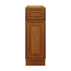 J&K Mocha Glazed K10 Single Door Standard Base Cabinet - 12" W