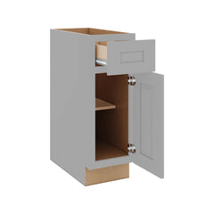 J&K Castle Grey S5 Single Door Standard Base Cabinet - 12" W
