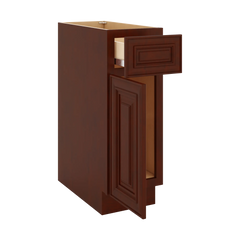 J&K Mahogany J5 Single Door Standard Base Cabinet - 12" W