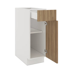 Modernform Cabinet Walnut 12" W X 34 1/2" H X 24" D Single Door Base Cabinet