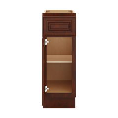 J&K Mahogany J5 Single Door Standard Base Cabinet - 12" W